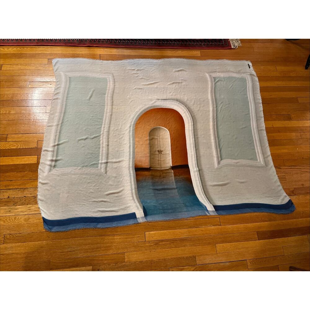 Faliero Sarti Massimo Listri Cashmere Modal Petrovsky Palace XL Art Scarf $359